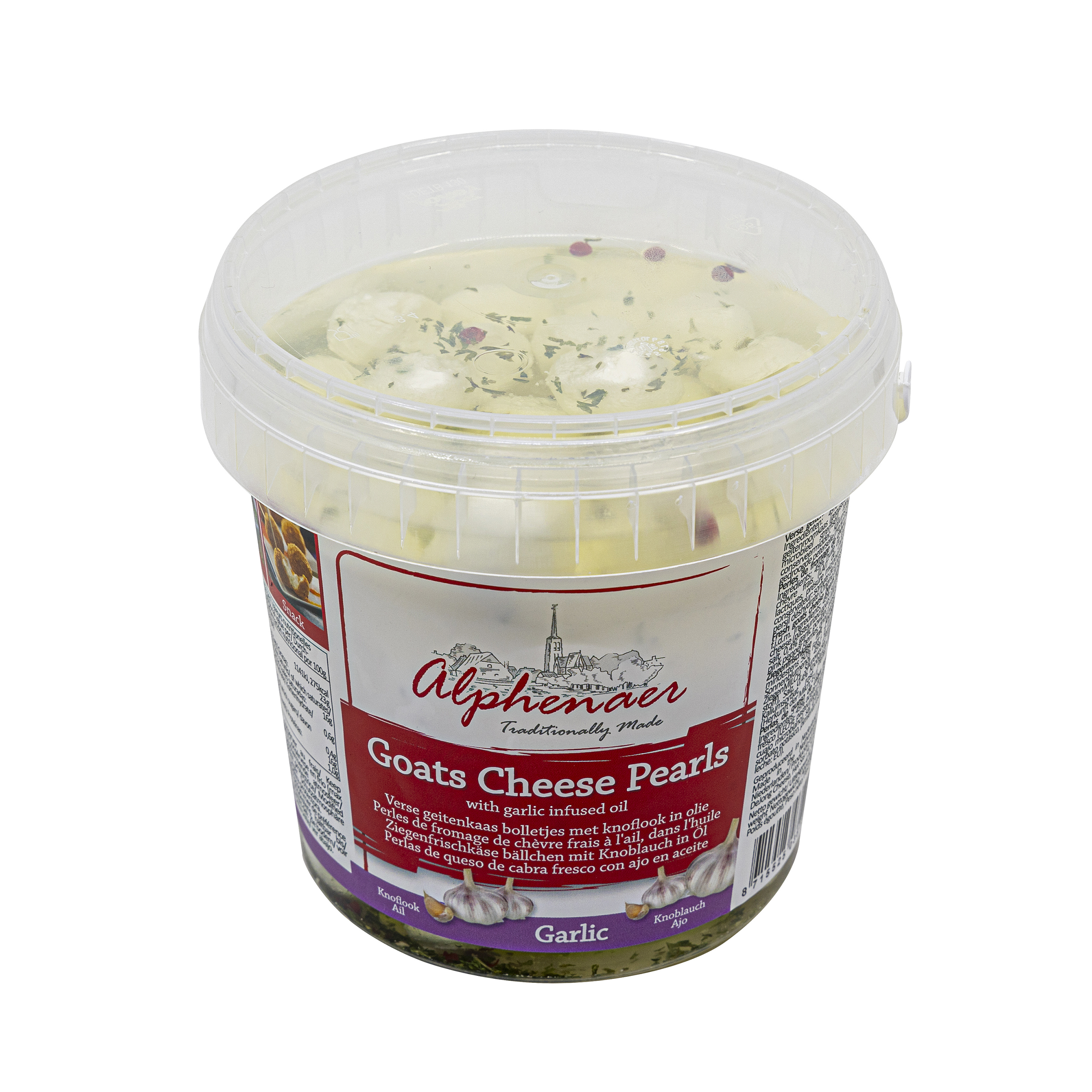 Alphenaer Goat Cheese Pearls In Sunflower Oil – Herbs & Spices – 1 Kg